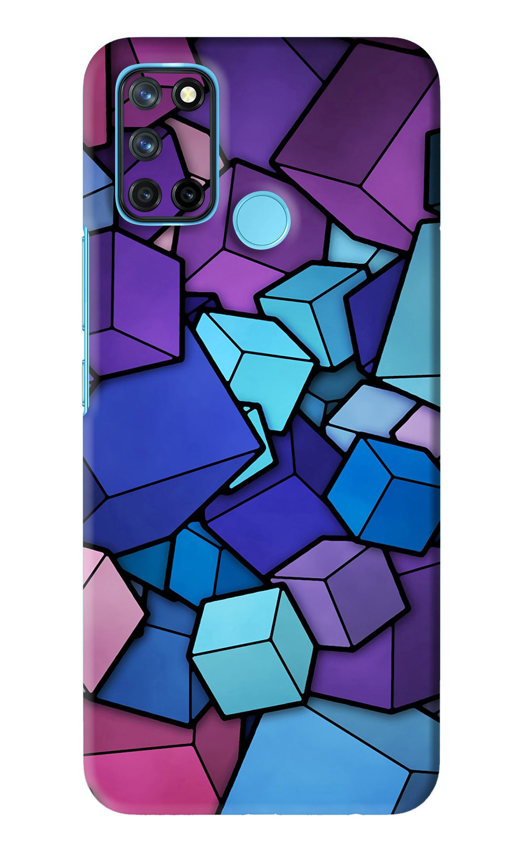 Cubic Abstract Realme C17 Back Skin Wrap