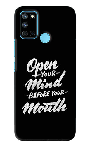 Open Your Mind Before Your Mouth Realme C17 Back Skin Wrap