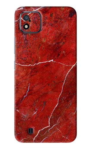 Red Marble Design Realme C20 Back Skin Wrap