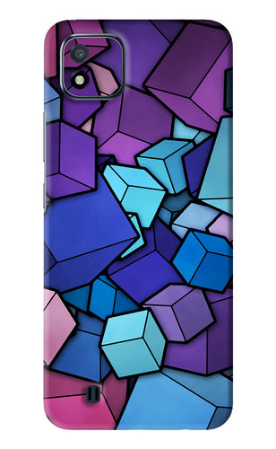 Cubic Abstract Realme C20 Back Skin Wrap