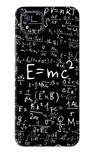 Physics Albert Einstein Formula Realme C20 Back Skin Wrap