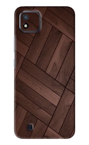 Wooden Texture Design Realme C20 Back Skin Wrap