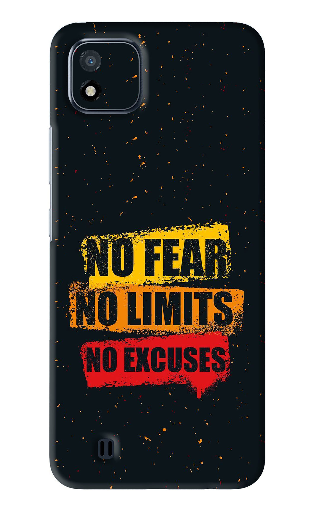 No Fear No Limits No Excuses Realme C20 Back Skin Wrap