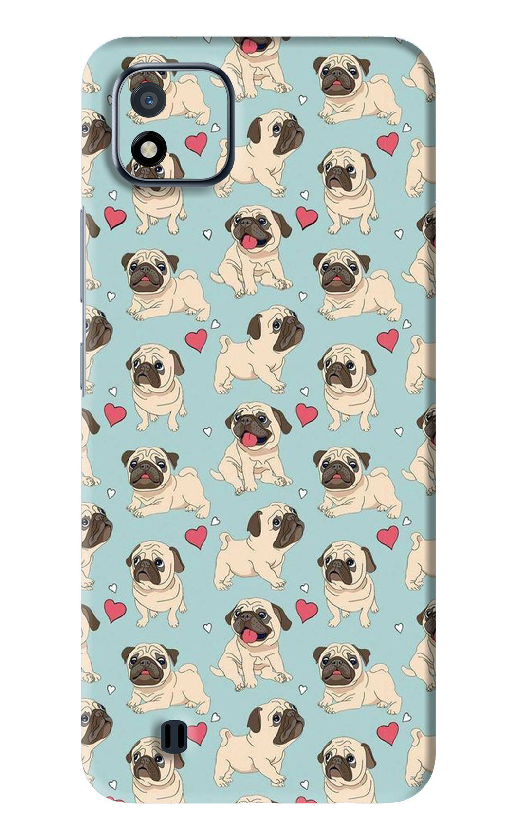 Pug Dog Realme C20 Back Skin Wrap