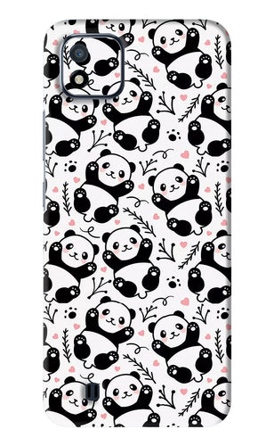 Cute Panda Realme C20 Back Skin Wrap