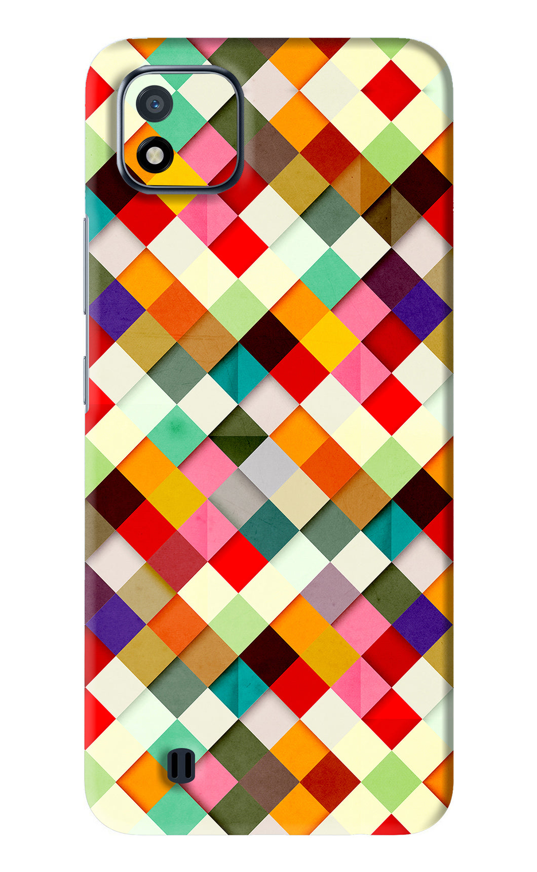Geometric Abstract Colorful Realme C20 Back Skin Wrap