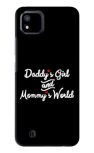 Daddy's Girl and Mommy's World Realme C20 Back Skin Wrap