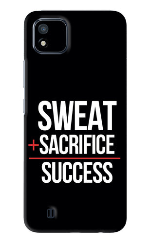 Sweat Sacrifice Success Realme C20 Back Skin Wrap