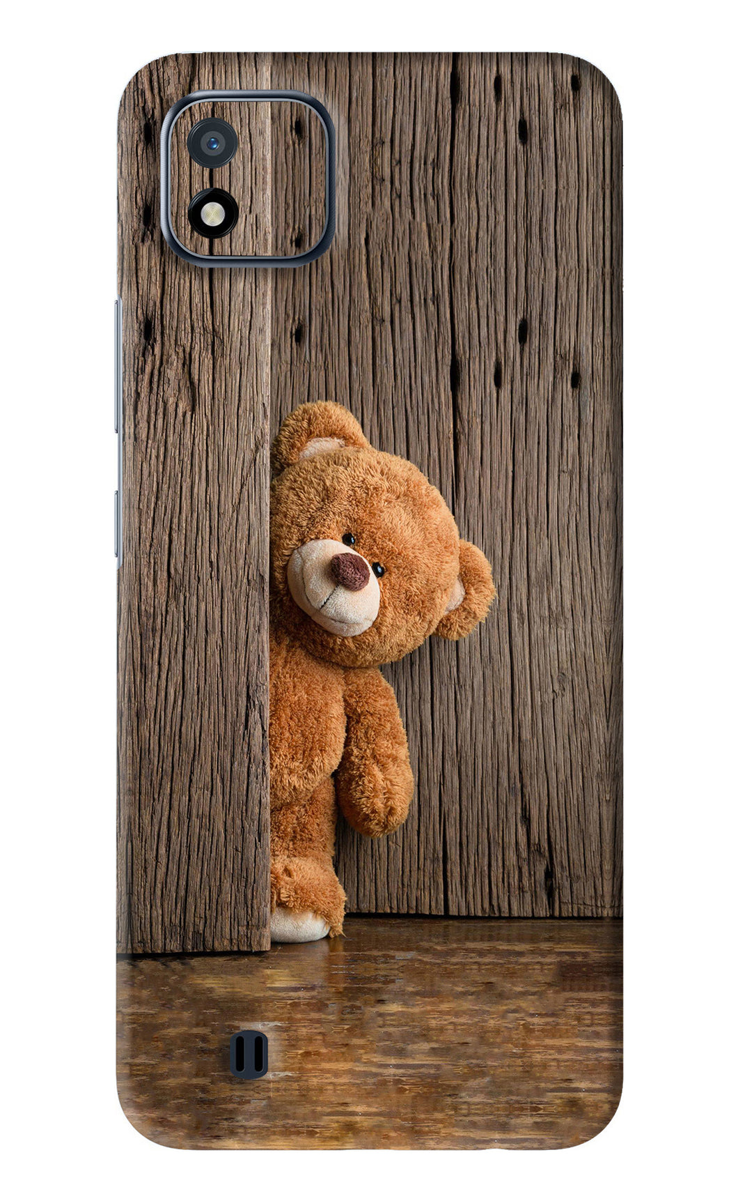 Teddy Wooden Realme C20 Back Skin Wrap