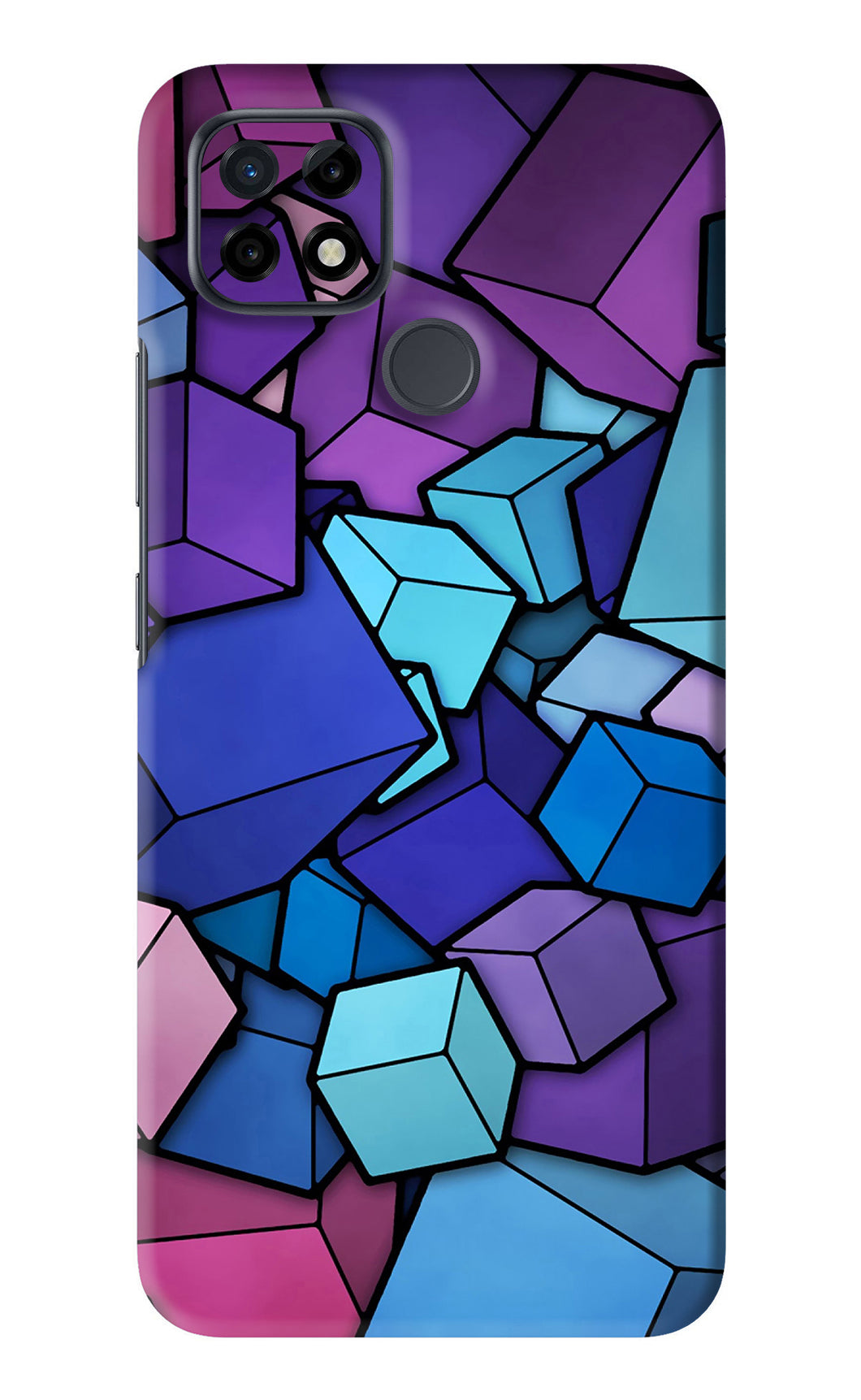 Cubic Abstract Realme C21 Back Skin Wrap