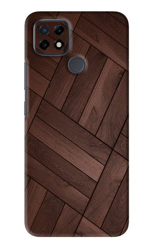 Wooden Texture Design Realme C21 Back Skin Wrap