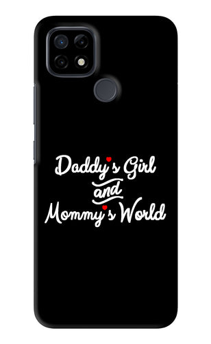 Daddy's Girl and Mommy's World Realme C21 Back Skin Wrap