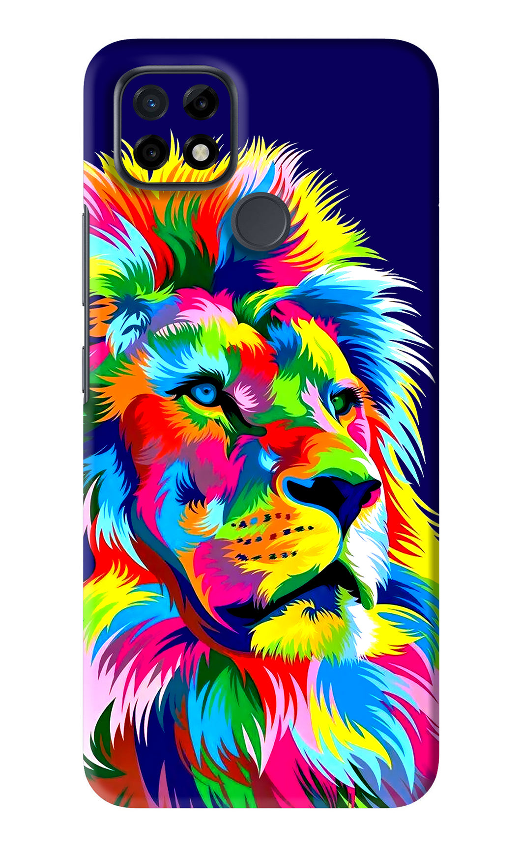 Vector Art Lion Realme C21 Back Skin Wrap