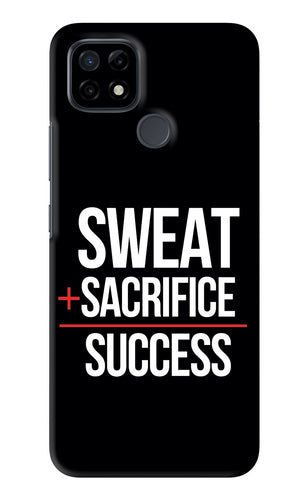 Sweat Sacrifice Success Realme C21 Back Skin Wrap