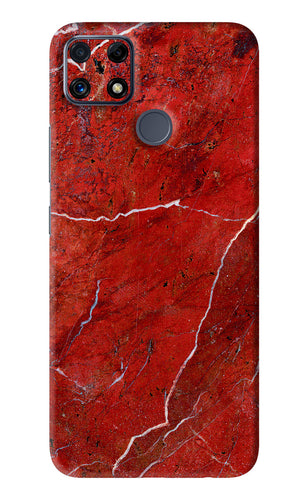 Red Marble Design Realme C25 Back Skin Wrap