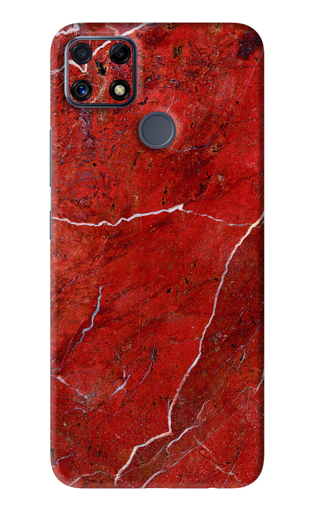 Red Marble Design Realme C25 Back Skin Wrap