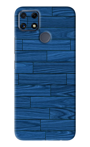 Blue Wooden Texture Realme C25 Back Skin Wrap