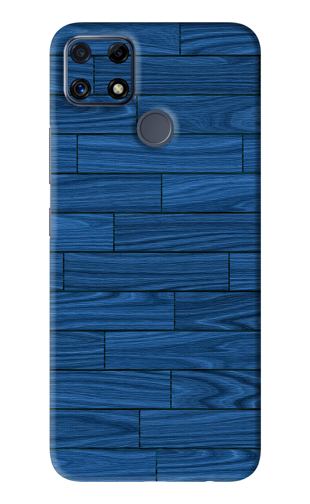 Blue Wooden Texture Realme C25 Back Skin Wrap