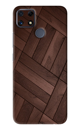 Wooden Texture Design Realme C25 Back Skin Wrap