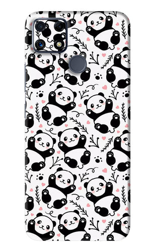 Cute Panda Realme C25 Back Skin Wrap