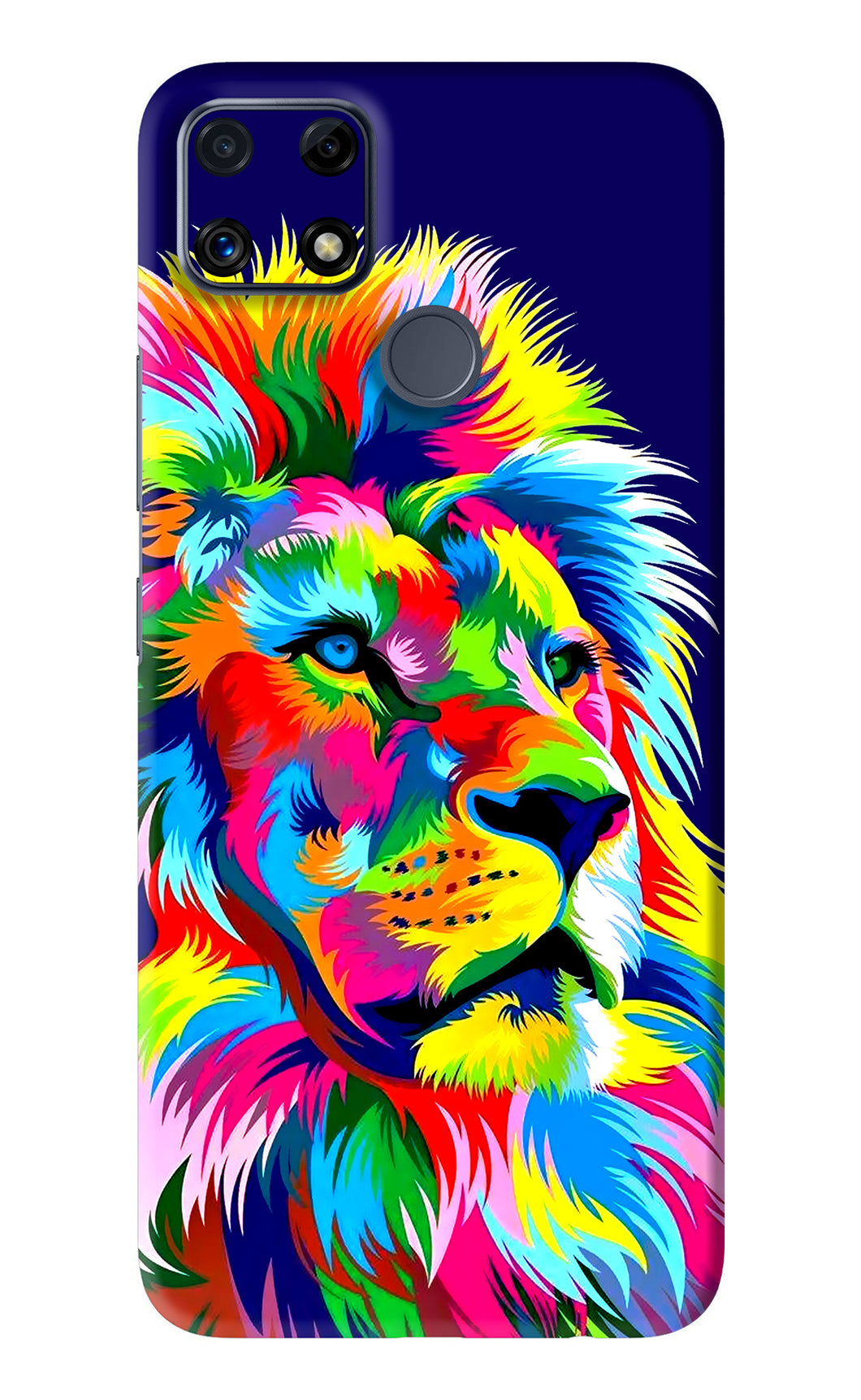 Vector Art Lion Realme C25 Back Skin Wrap