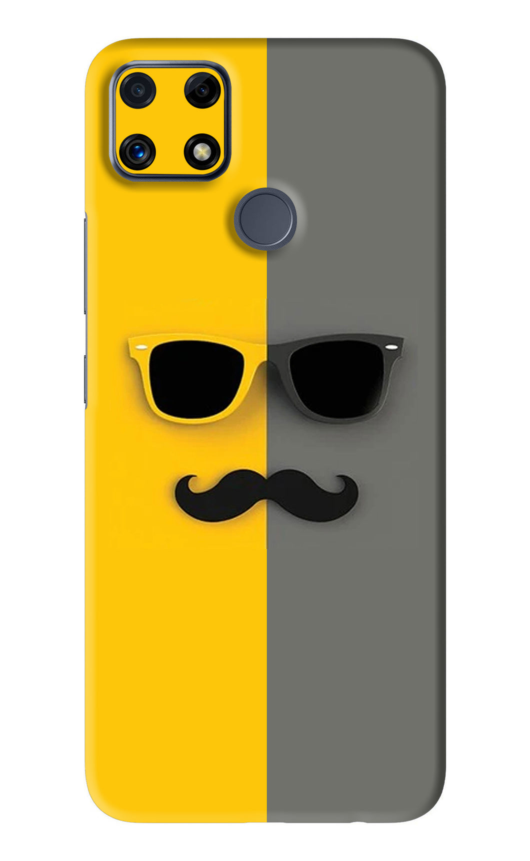 Sunglasses with Mustache Realme C25 Back Skin Wrap