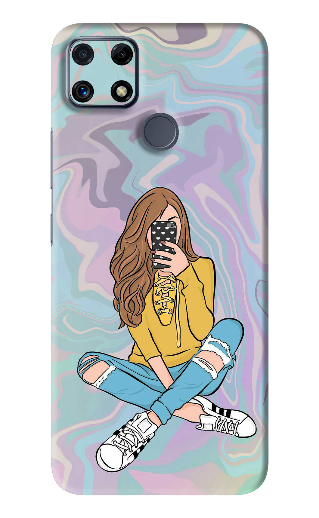 Selfie Girl Realme C25 Back Skin Wrap