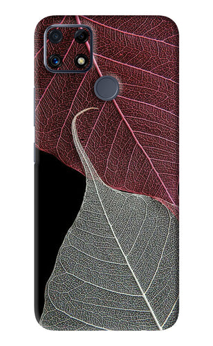 Leaf Pattern Realme C25 Back Skin Wrap