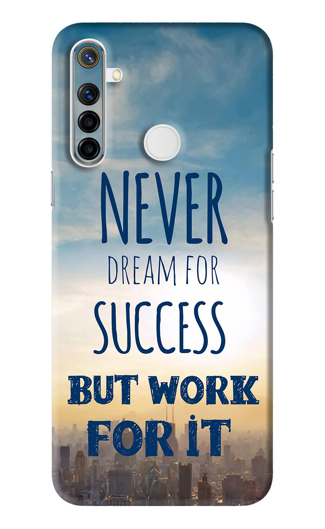 Never Dream For Success But Work For It Realme Narzo 10 Back Skin Wrap