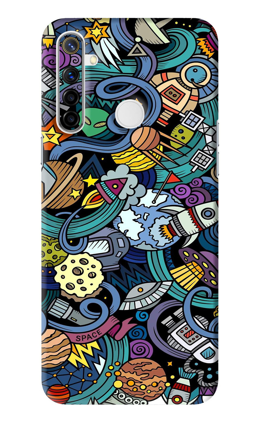 Space Abstract Realme Narzo 10 Back Skin Wrap