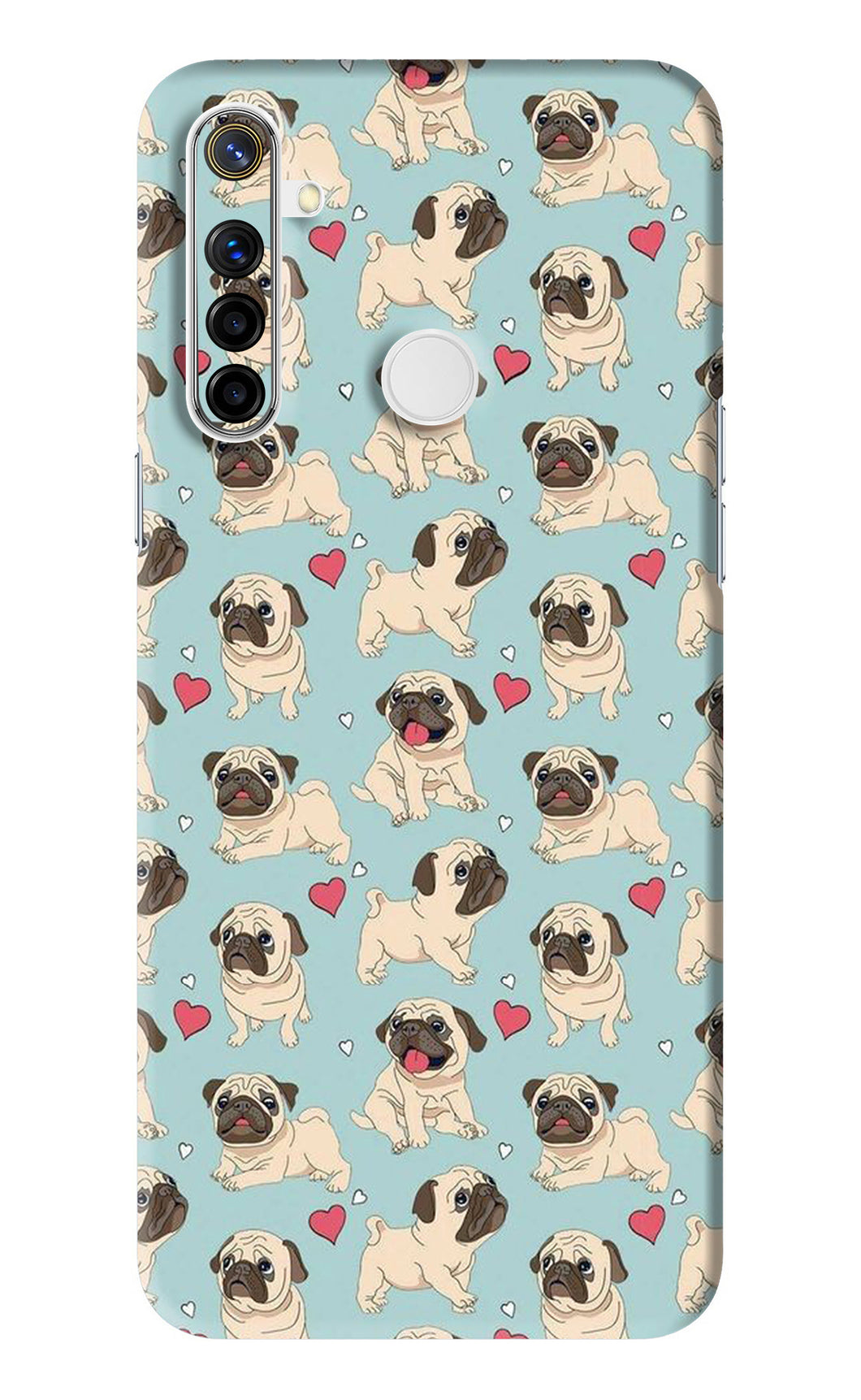 Pug Dog Realme Narzo 10 Back Skin Wrap