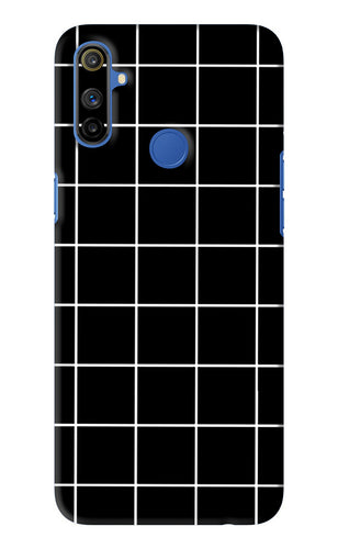 White Grid Realme Narzo 10A Back Skin Wrap