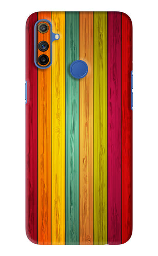 Multicolor Wooden Realme Narzo 10A Back Skin Wrap