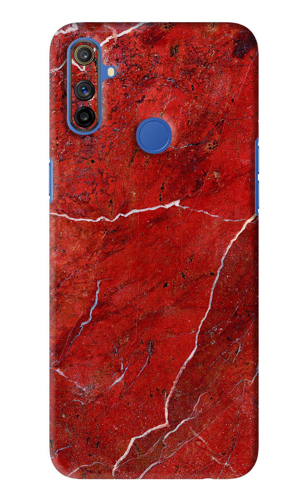 Red Marble Design Realme Narzo 10A Back Skin Wrap