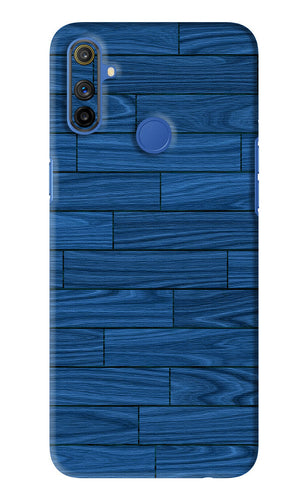 Blue Wooden Texture Realme Narzo 10A Back Skin Wrap