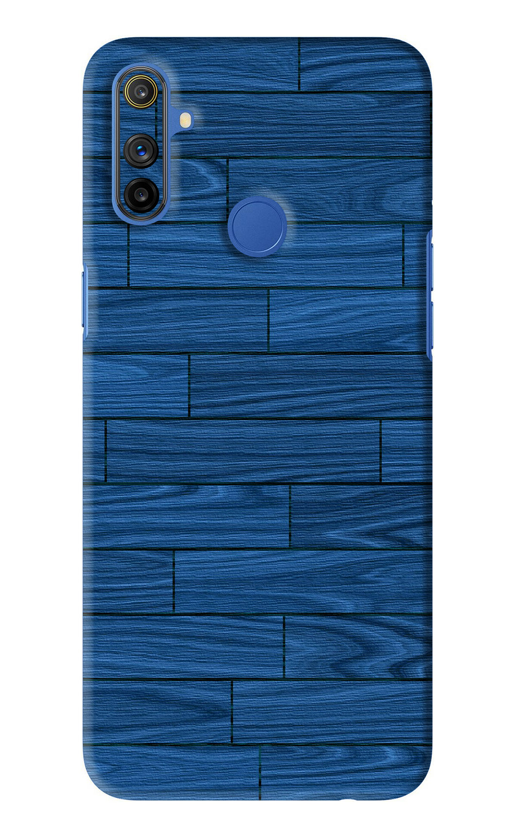 Blue Wooden Texture Realme Narzo 10A Back Skin Wrap