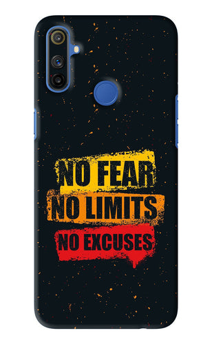 No Fear No Limits No Excuses Realme Narzo 10A Back Skin Wrap