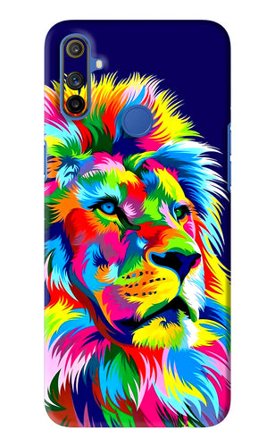 Vector Art Lion Realme Narzo 10A Back Skin Wrap