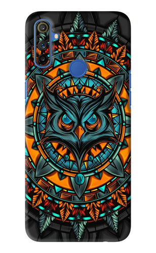 Angry Owl Art Realme Narzo 10A Back Skin Wrap