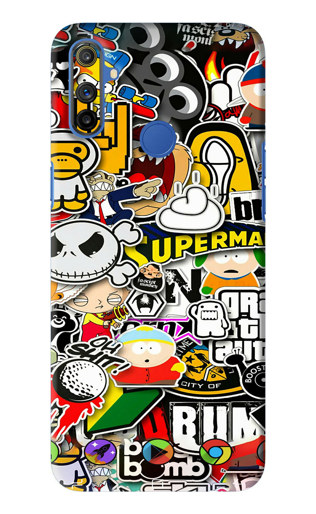 Sticker Bomb Realme Narzo 10A Back Skin Wrap