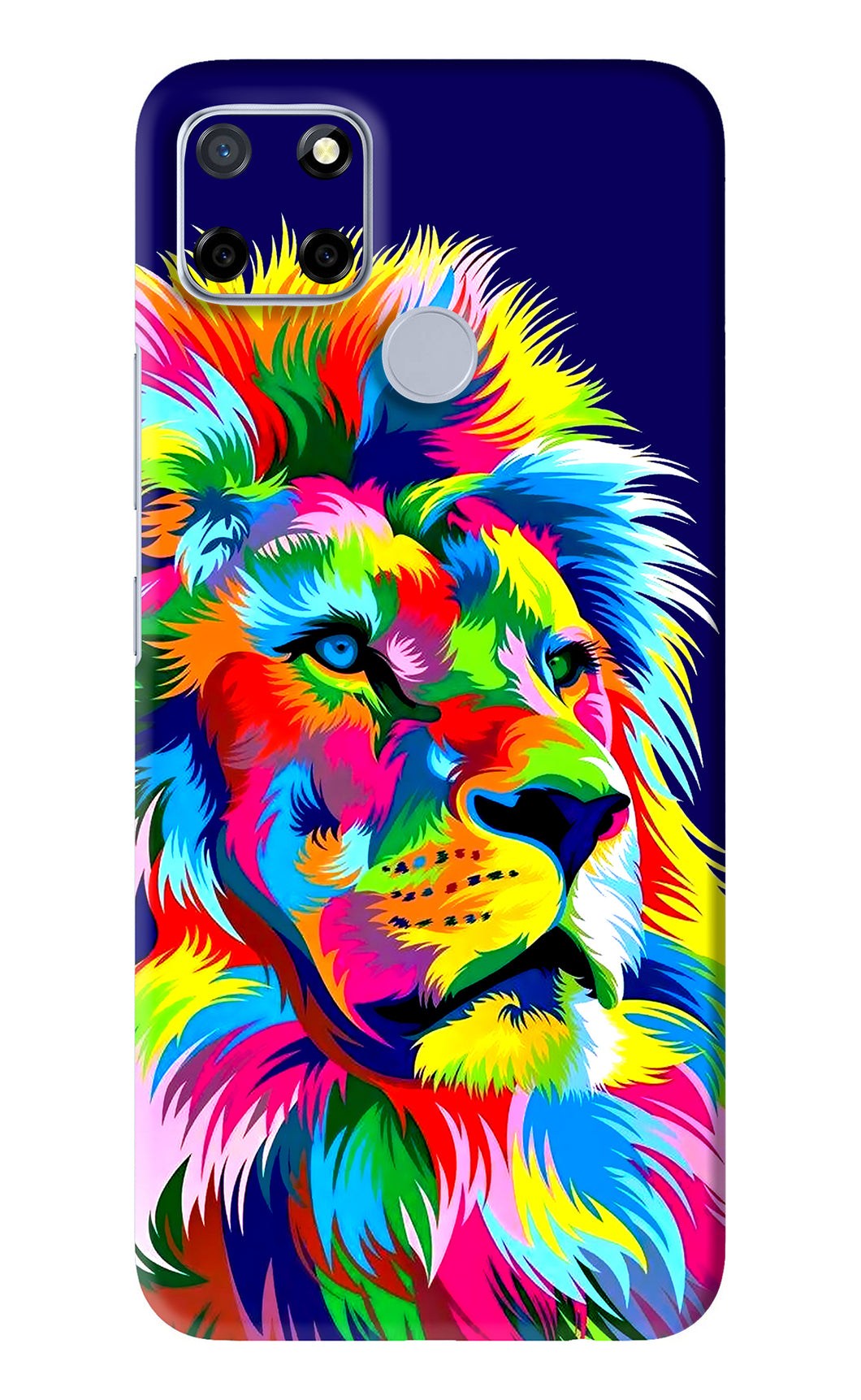 Vector Art Lion Realme Narzo 20 Back Skin Wrap