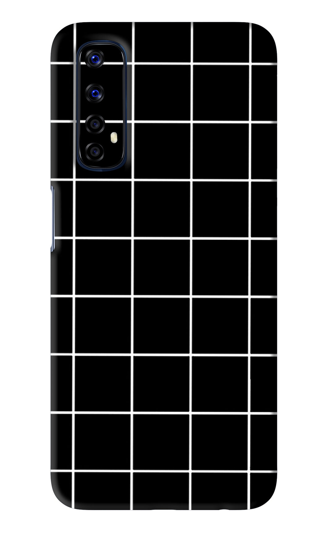 White Grid Realme Narzo 20 Pro Back Skin Wrap
