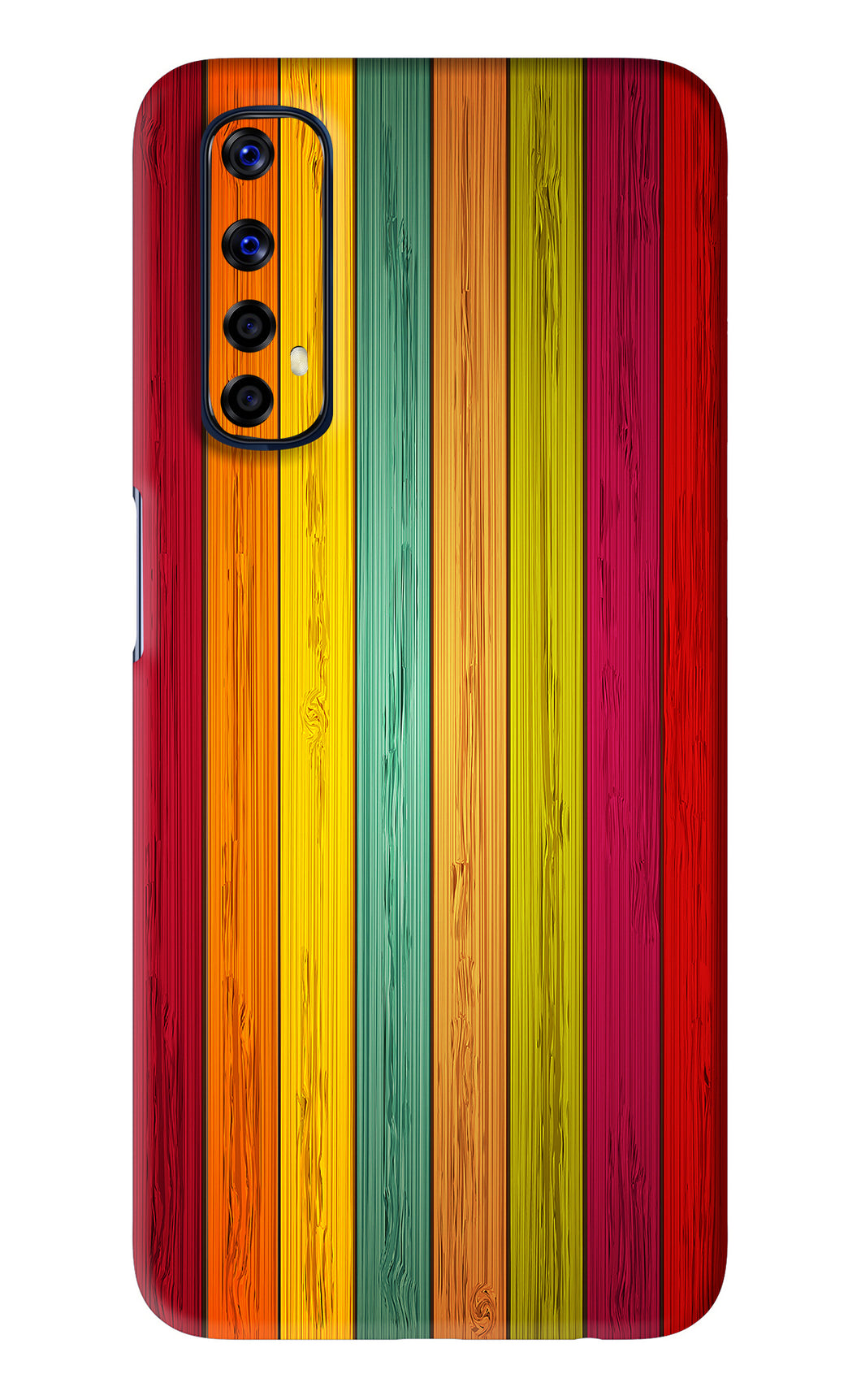 Multicolor Wooden Realme Narzo 20 Pro Back Skin Wrap