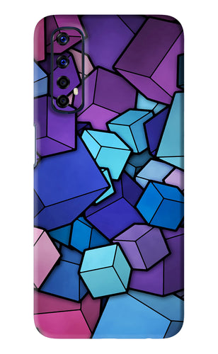 Cubic Abstract Realme Narzo 20 Pro Back Skin Wrap