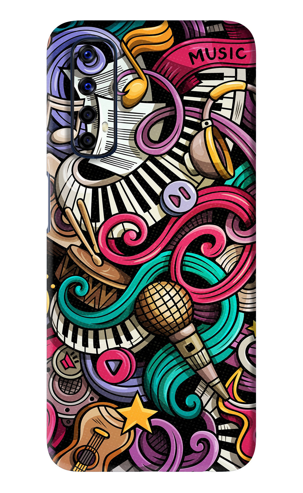 Music Abstract Realme Narzo 20 Pro Back Skin Wrap