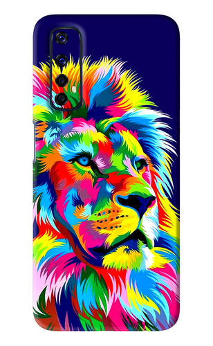 Vector Art Lion Realme Narzo 20 Pro Back Skin Wrap