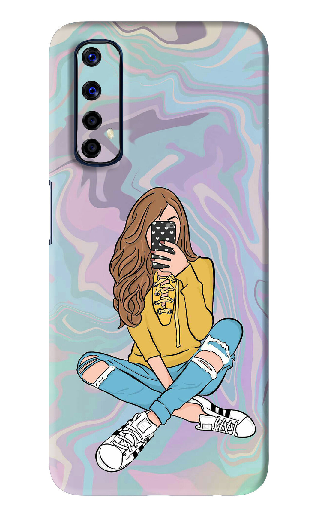 Selfie Girl Realme Narzo 20 Pro Back Skin Wrap