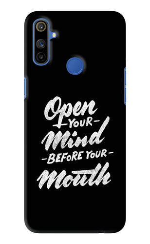 Open Your Mind Before Your Mouth Realme Narzo 20A Back Skin Wrap