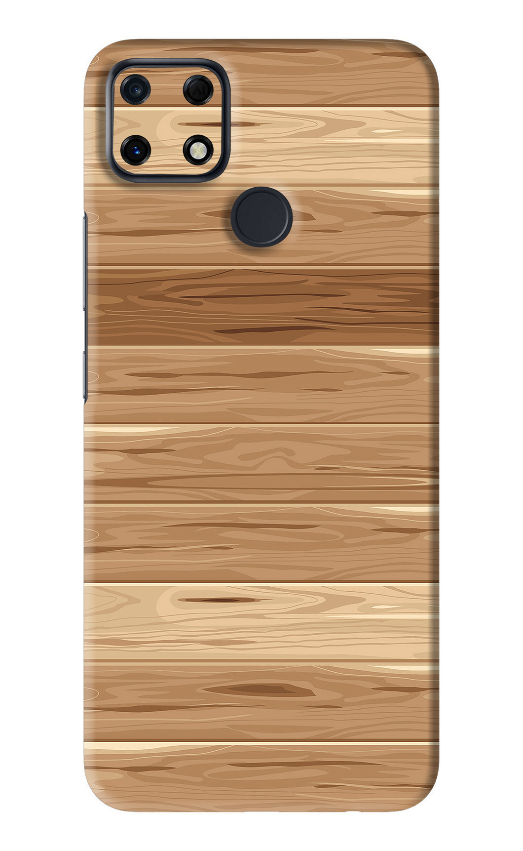 Wooden Vector Realme Narzo 30A Back Skin Wrap