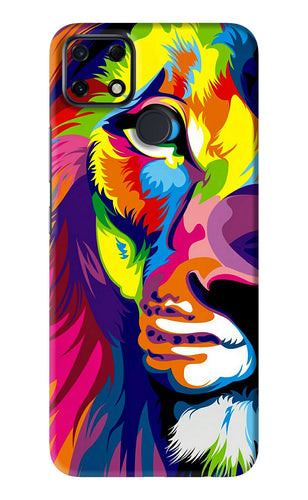 Lion Half Face Realme Narzo 30A Back Skin Wrap